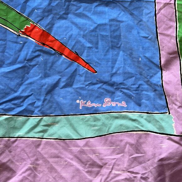 Ken‎ Done Duvet Doona Cover 80s 90s Queen Size Parrots & Fish Colorful Tropical - Picture 5 of 14